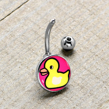 Load image into Gallery viewer, Yellow Ducky Belly Ring by Onyx O
