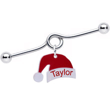 Load image into Gallery viewer, Custom Santa Hat Personalized Industrial Barbell
