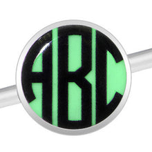 Load image into Gallery viewer, Glow in the Dark Personalized Custom Initial Industrial Barbell 37mm

