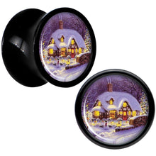 Load image into Gallery viewer, Advent Christmas Village Black Acrylic Saddle Plug Set Sizes 8mm to 20mm
