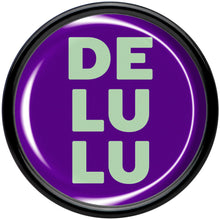 Load image into Gallery viewer, Word DELULU Black Acrylic Saddle Plug Set by Onyx O

