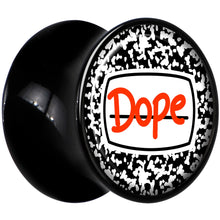 Load image into Gallery viewer, 0G Dope Composition Notebook Black Acrylic Saddle Plug Set by Onyx O
