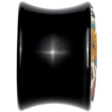 Load image into Gallery viewer, Blossom Creation Wildflower Flowers Black Acrylic Saddle Plug Set by Onyx O
