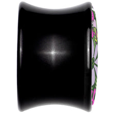 将图片加载到图库查看器，Blossom Creation Paradise of Pink Flowers Black Acrylic Saddle Plug Set by Onyx O
