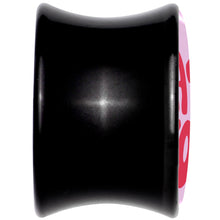 Load image into Gallery viewer, Retro Text Hate You Black Acrylic Saddle Plug Set by Onyx O

