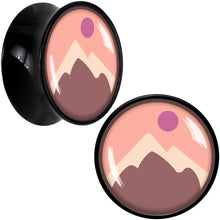将图片加载到图库查看器，Mountain Sunrise Black Acrylic Saddle Plug Set by Onyx O
