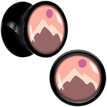 将图片加载到图库查看器，Mountain Sunrise Black Acrylic Saddle Plug Set by Onyx O
