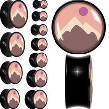 将图片加载到图库查看器，Mountain Sunrise Black Acrylic Saddle Plug Set by Onyx O
