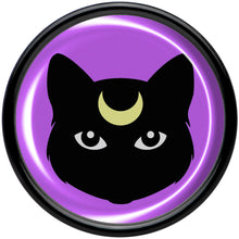 Load image into Gallery viewer, Black Mystic Kitty Cat Black Acrylic Saddle Plug Set by Onyx O
