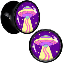 Load image into Gallery viewer, Style Space Invasion UFO Black Acrylic Saddle Plug Set by Onyx O
