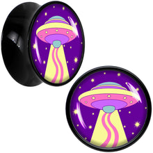 Load image into Gallery viewer, Style Space Invasion UFO Black Acrylic Saddle Plug Set by Onyx O
