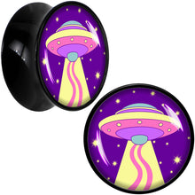 Load image into Gallery viewer, Style Space Invasion UFO Black Acrylic Saddle Plug Set by Onyx O
