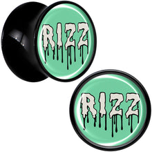 Load image into Gallery viewer, RIZZ Black Acrylic Saddle Plug Set by Onyx O
