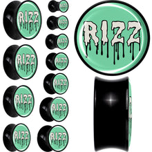 Load image into Gallery viewer, RIZZ Black Acrylic Saddle Plug Set by Onyx O

