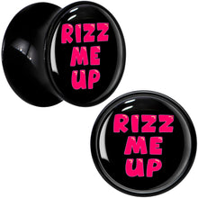 Load image into Gallery viewer, RIZZ ME UP Black Acrylic Saddle Plug Set by Onyx O
