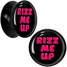Load image into Gallery viewer, RIZZ ME UP Black Acrylic Saddle Plug Set by Onyx O
