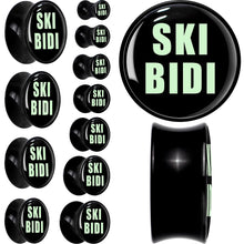 Load image into Gallery viewer, 0G SKIBIDI Black Acrylic Saddle Plug Set by Onyx O
