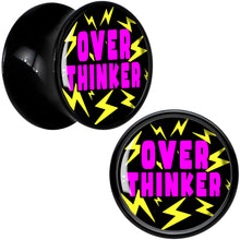 Load image into Gallery viewer, Over Thinker Impact Black Acrylic Saddle Plug Set by Onyx O
