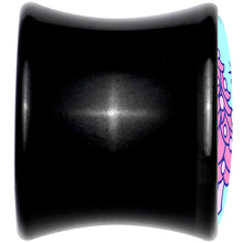 Load image into Gallery viewer, Pastel Christmas Tree Holiday Black Acrylic Saddle Plug Set by Onyx O
