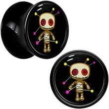 将图片加载到图库查看器，0G Voodoo Doll Black Acrylic Saddle Plug Set by Onyx O
