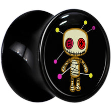 将图片加载到图库查看器，0G Voodoo Doll Black Acrylic Saddle Plug Set by Onyx O

