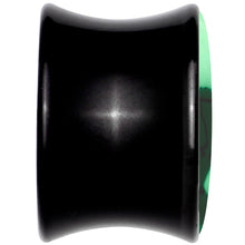 将图片加载到图库查看器，Black Acrylic Glow in the Dark Peeking Cat Double Flare Plug Set by Onyx O

