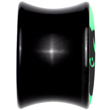 Load image into Gallery viewer, Glow in the Dark Mystic Kitty Cat Black Acrylic Saddle Plug Set by Onyx O
