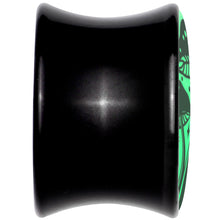 Load image into Gallery viewer, Glow in the Dark Mystic Mushroom Black Acrylic Saddle Plug Set by Onyx O
