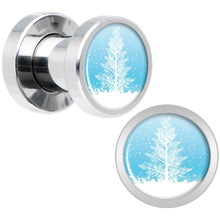 Load image into Gallery viewer, Winter Snow Covered Tree Screw Fit Plug Set Sizes 5mm to 20mm
