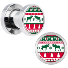 Load image into Gallery viewer, Ugly Christmas Sweater Screw Fit Plug Set Sizes 6mm to 20mm
