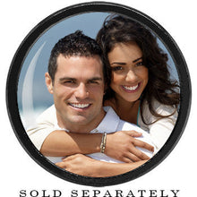 Load image into Gallery viewer, Anodized Black Titanium Custom Photo Screw Fit Plug - buy 2 for a pair
