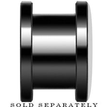 Load image into Gallery viewer, Anodized Black Titanium Custom Photo Screw Fit Plug - buy 2 for a pair
