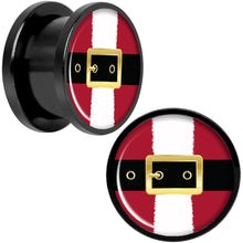 Load image into Gallery viewer, Christmas Santa Suit Black Screw Fit Plug Set Sizes 5mm to 20mm
