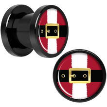 Load image into Gallery viewer, Christmas Santa Suit Black Screw Fit Plug Set Sizes 5mm to 20mm
