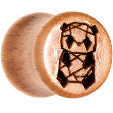 Load image into Gallery viewer, Organic Beechwood Geometric Panda Saddle Plug Set 0G to 25mm
