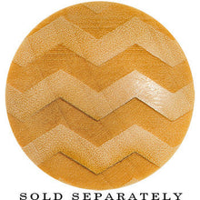将图片加载到图库查看器，Organic Crocodile Wood Chevron Pattern Saddle Plug

