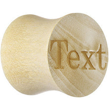Load image into Gallery viewer, Custom Organic Crocodile Wood Personalized Saddle Plug - buy 2 for a pair
