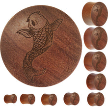 将图片加载到图库查看器，Organic Sawo Wood Koi Fish Saddle Plug
