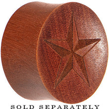 Load image into Gallery viewer, Organic Sawo Wood Nautical Star Saddle Plug
