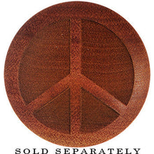 Load image into Gallery viewer, Organic Sawo Wood Peace Sign Saddle Plug
