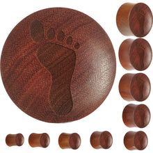 将图片加载到图库查看器，Organic Sawo Wood Footprint Saddle Plug
