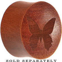 Load image into Gallery viewer, Organic Sawo Wood Butterfly Saddle Plug

