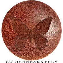 Load image into Gallery viewer, Organic Sawo Wood Butterfly Saddle Plug
