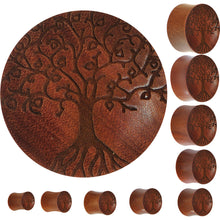 Load image into Gallery viewer, Organic Sawo Wood Tree of Life Saddle Plug
