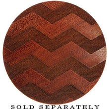 Load image into Gallery viewer, Organic Sawo Wood Chevron Pattern Saddle Plug
