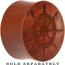 Load image into Gallery viewer, Organic Sawo Wood Captain's Wheel Saddle Plug
