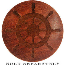 Load image into Gallery viewer, Organic Sawo Wood Captain's Wheel Saddle Plug
