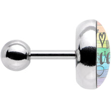 Load image into Gallery viewer, Rainbow Wooden Love Pride Flag Tragus Cartilage Earring

