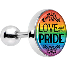 Load image into Gallery viewer, Rainbow Love and Pride Tragus Cartilage Earring
