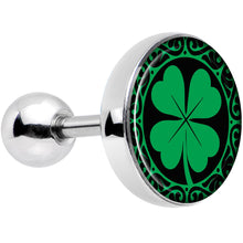Load image into Gallery viewer, Green St Patricks Day Shamrock Tragus Cartilage Earring
